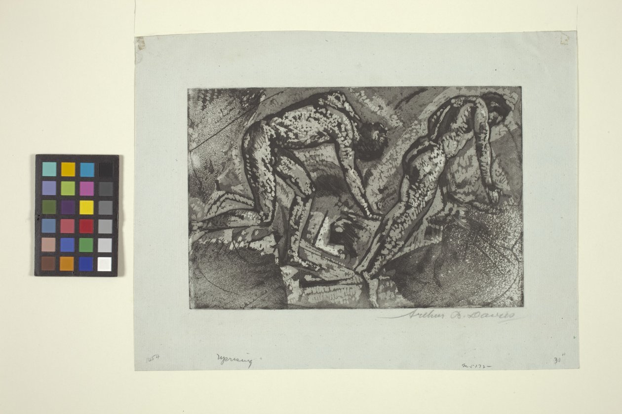 Sublevación (aguafuerte y aguatinta) de Arthur Bowen Davies