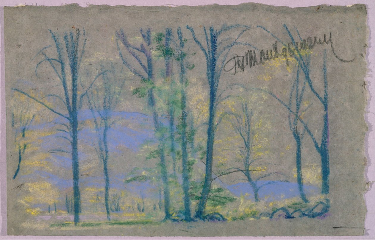 Paisaje con Árboles del libro de A.B. Davies, edición -23, 50 de Arthur Bowen Davies