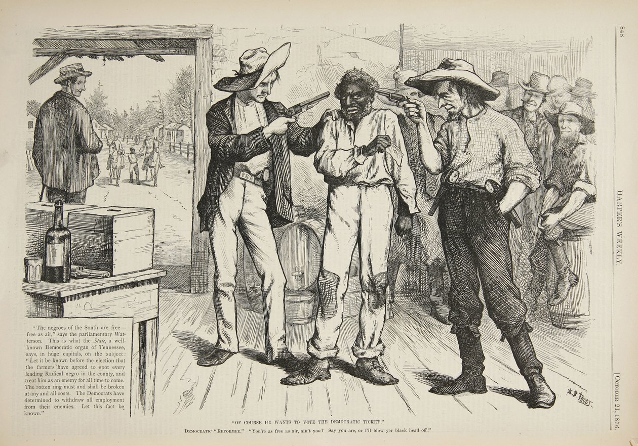 Por Supuesto Quiere Votar por el Partido Demócrata, 1876 de Arthur Burdett Frost