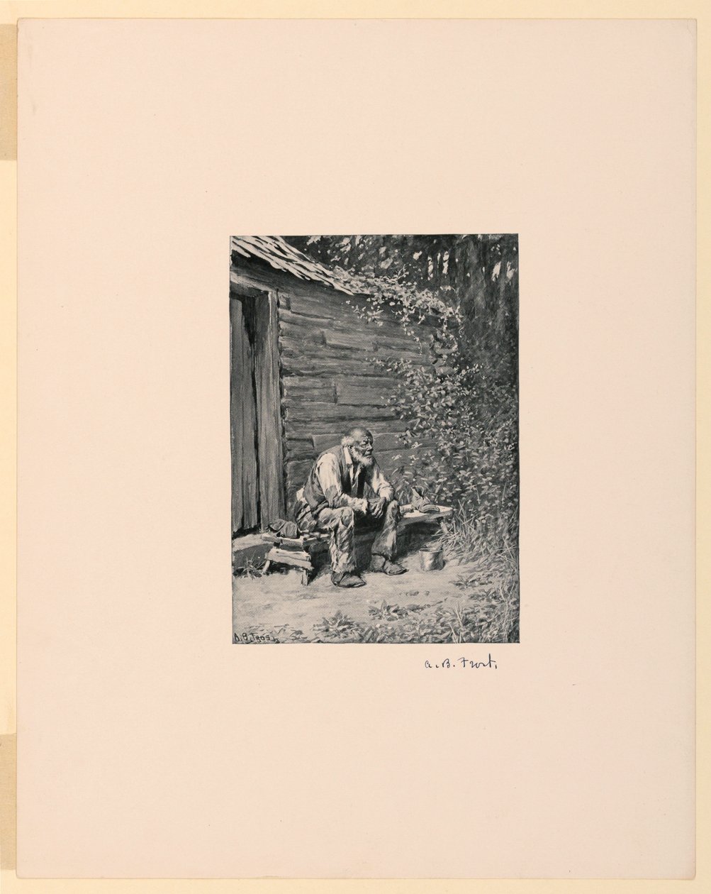 Tío Remus en la Puerta de Su Cabaña de Arthur Burdett Frost