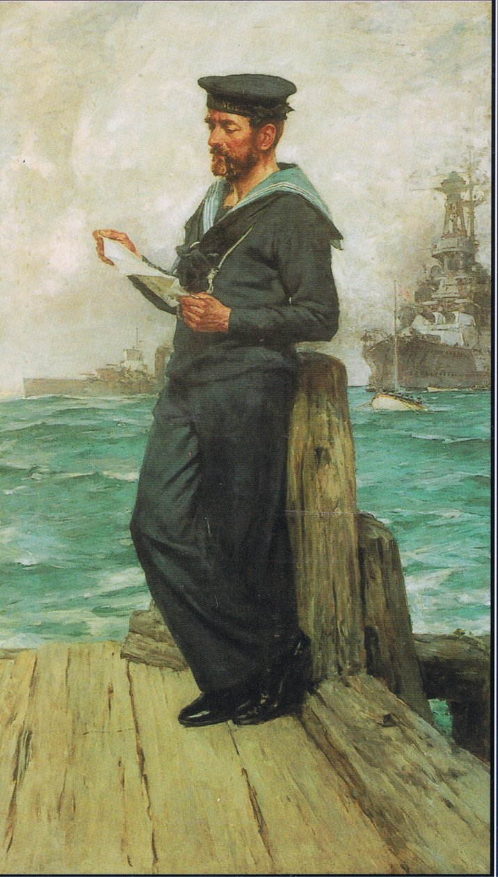 Una carta de casa, de fuente de revista o libro desconocido de Arthur David McCormick