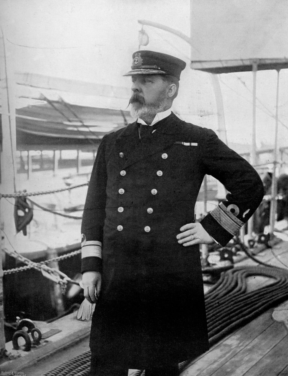 Contraalmirante Henry Bury Palliser, comandante de la flota del Pacífico británica, 1896 de Arthur Debenham