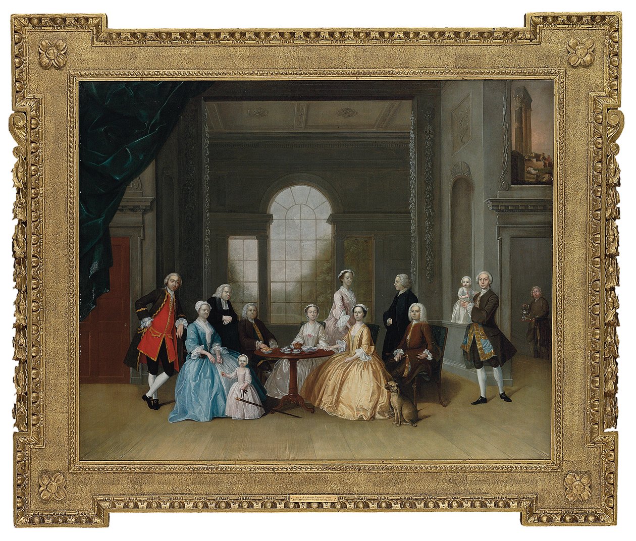 Retrato de grupo de John Offley Crewe y su familia de Arthur Devis