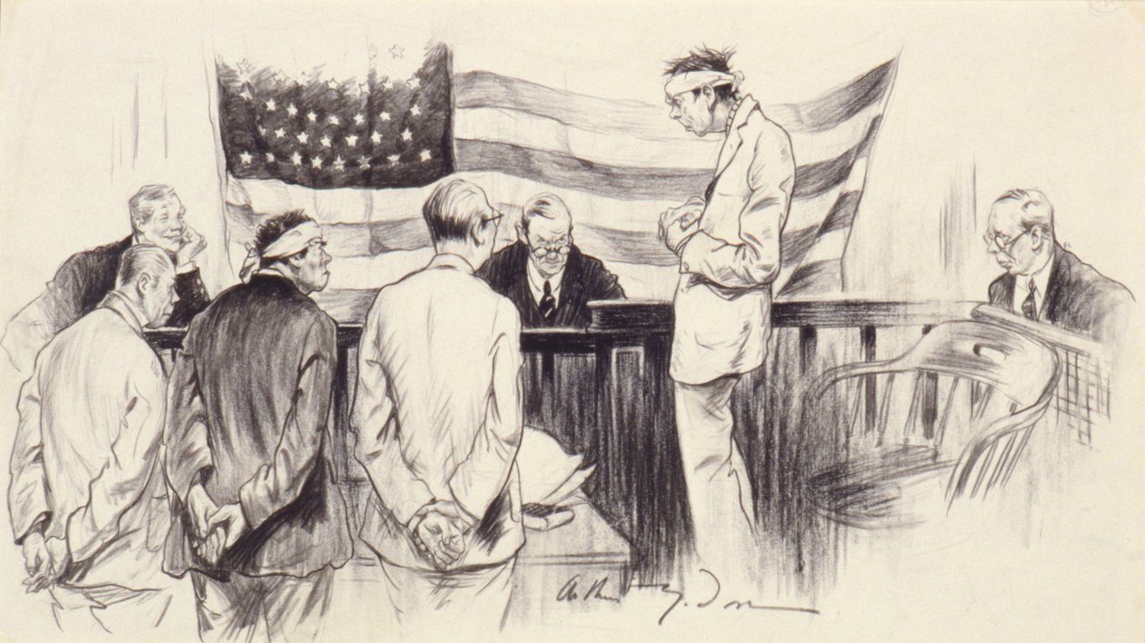 La escena de la sala del tribunal de Arthur Dove