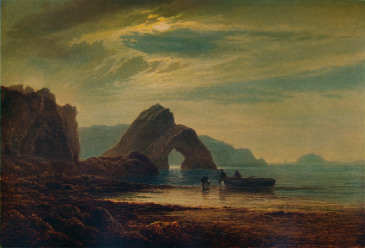 Gilters Point, Tenby, a la luz de la luna, 1872-1874, 1935 de Arthur Gilbert