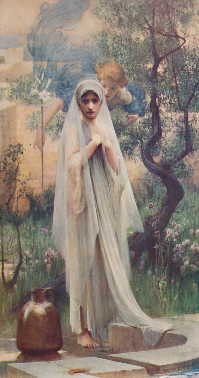 La Anunciación, 1892, c. 1900 de Arthur Hacker