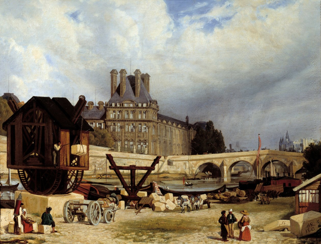 Las Tullerías y el Puente Real de Arthur Henri Roberts