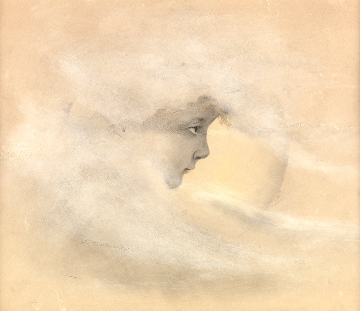 Peter Pan, o el niño en la luna, c.1910 de Arthur Herbert Buckland