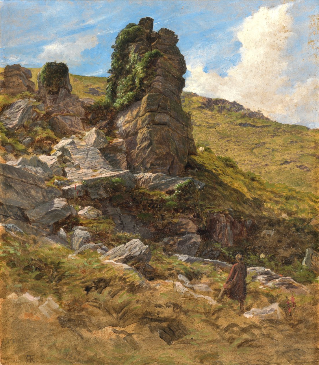 Un Afloramiento Rocoso de Arthur Hughes