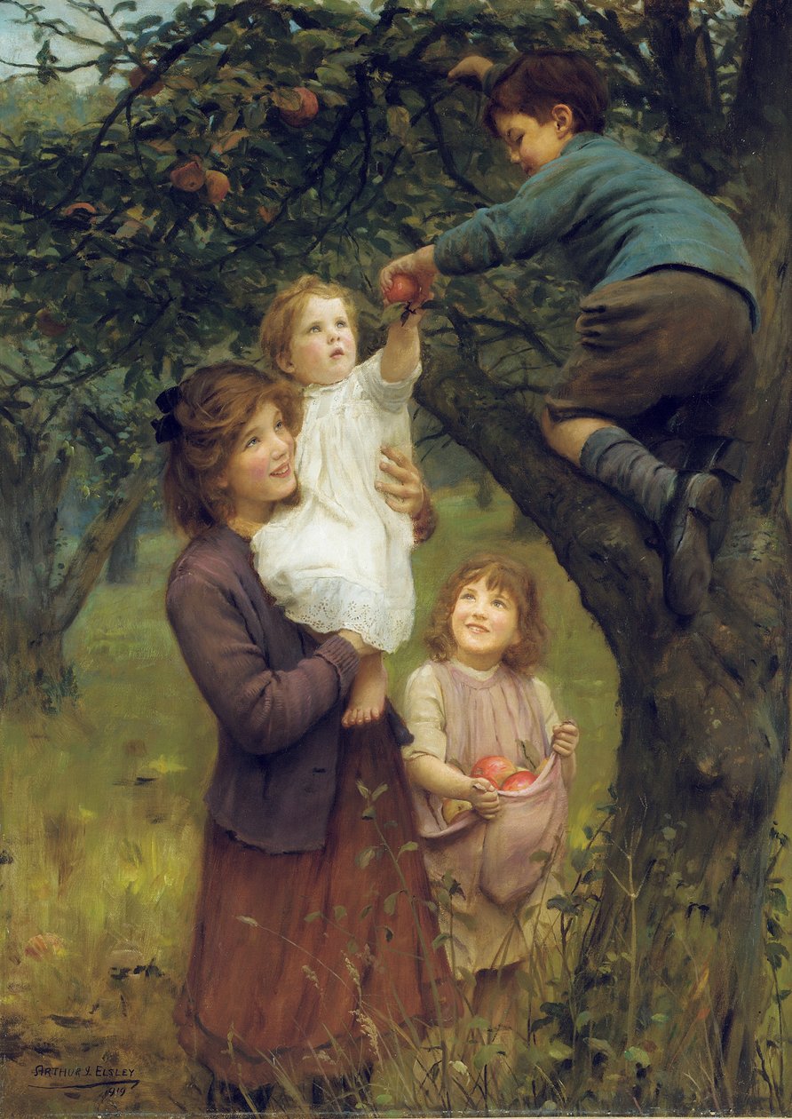 Recoger manzanas de Arthur John Elsley