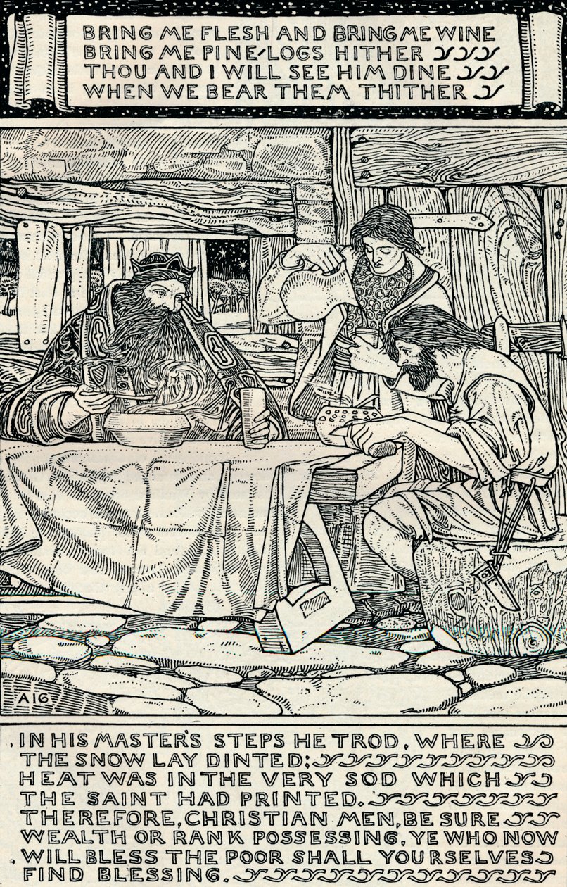 Buen rey Wenceslao, 1895 de Arthur Joseph Gaskin