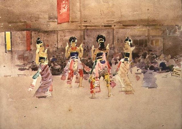 Bailarines javaneses de Arthur Melville