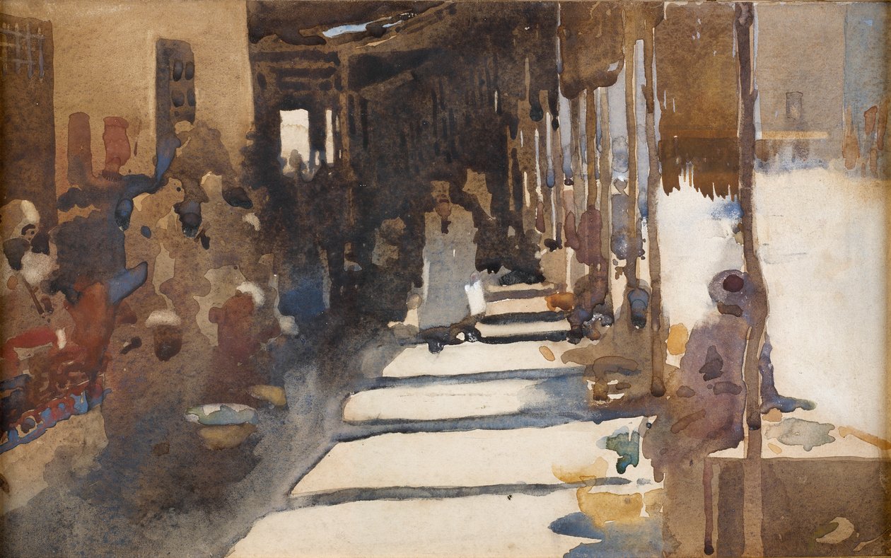 El Bazar en Vringa de Arthur Melville
