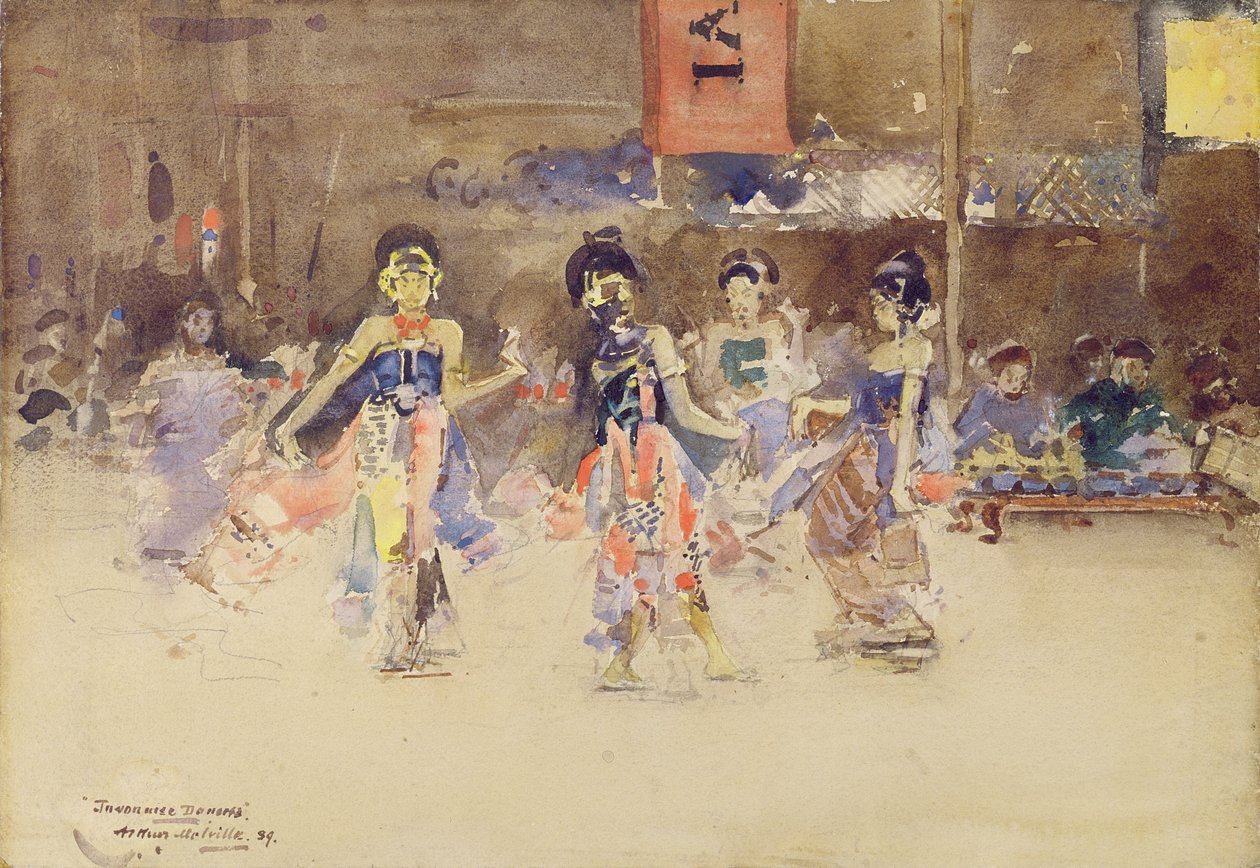 Los bailarines javaneses, 1889 de Arthur Melville