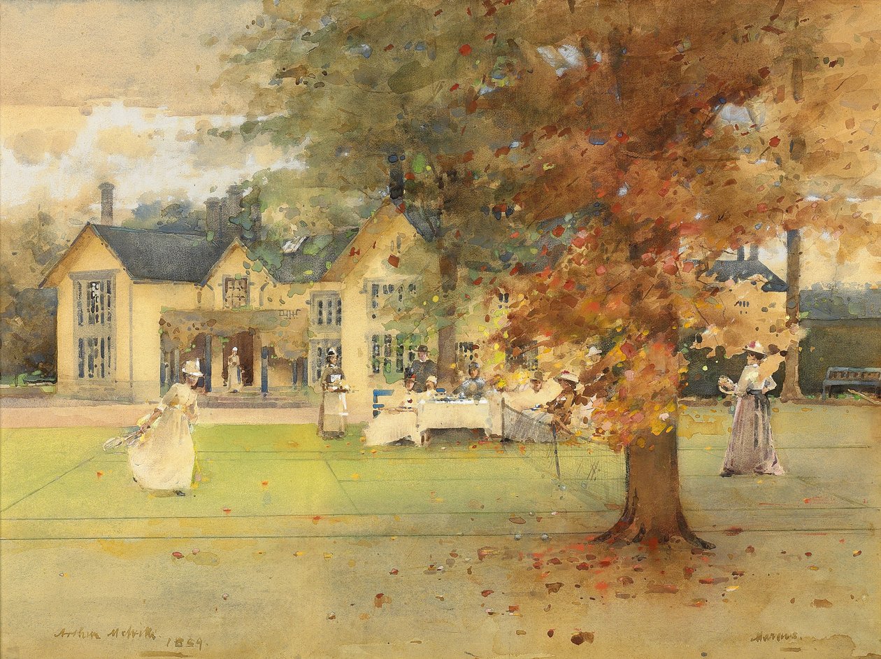 La fiesta de tenis en Marcus, 1889 de Arthur Melville