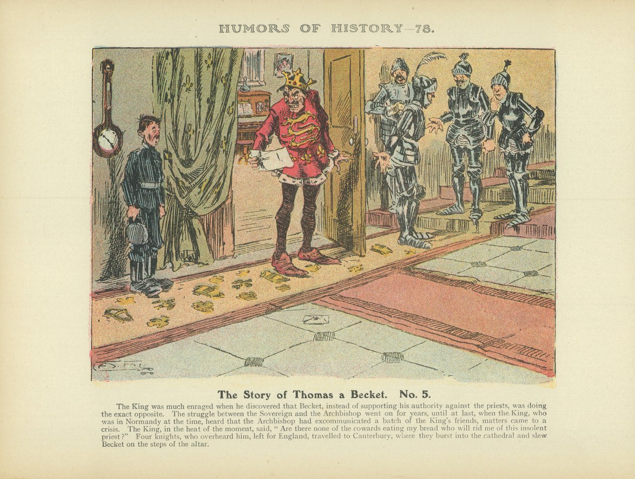 La historia de Tomás Becket. No. 5 (litografía en color) de Arthur Moreland