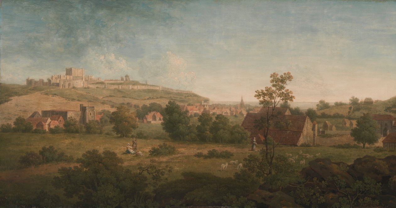 Paisaje, con el castillo de Dover a lo lejos de Arthur Nelson