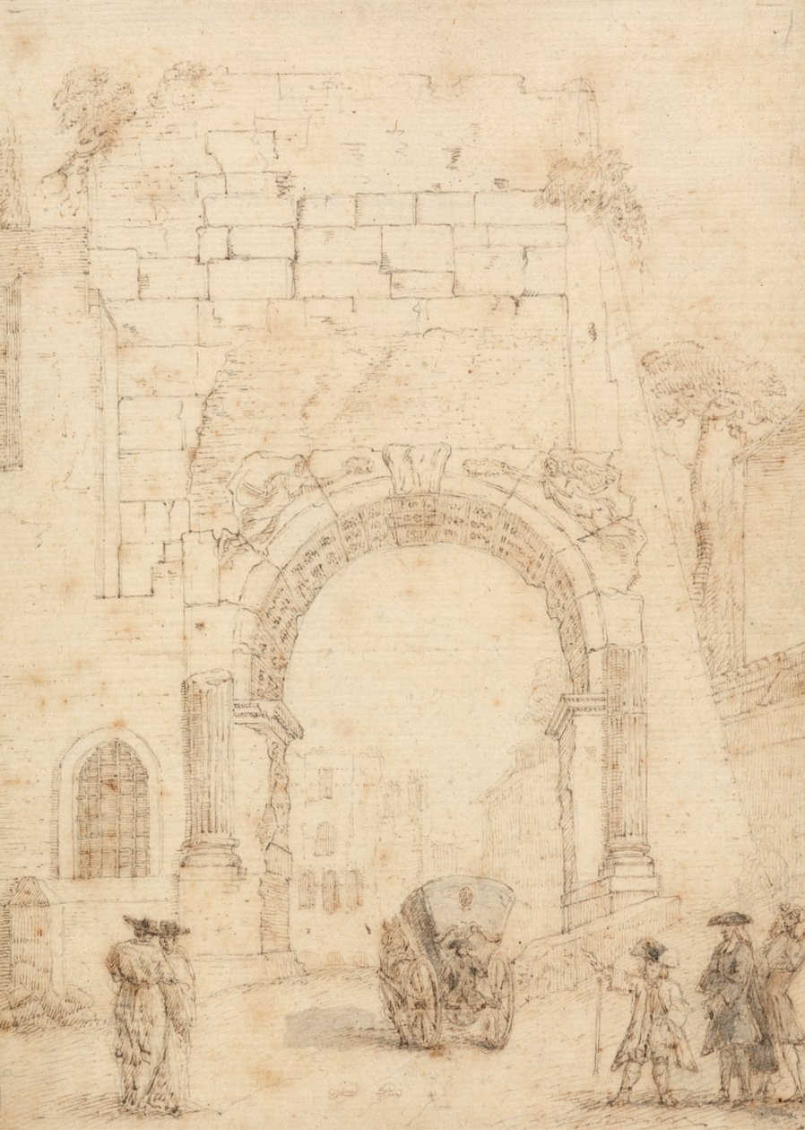 El Arco de Tito desde el Foro, Roma de Arthur Pond