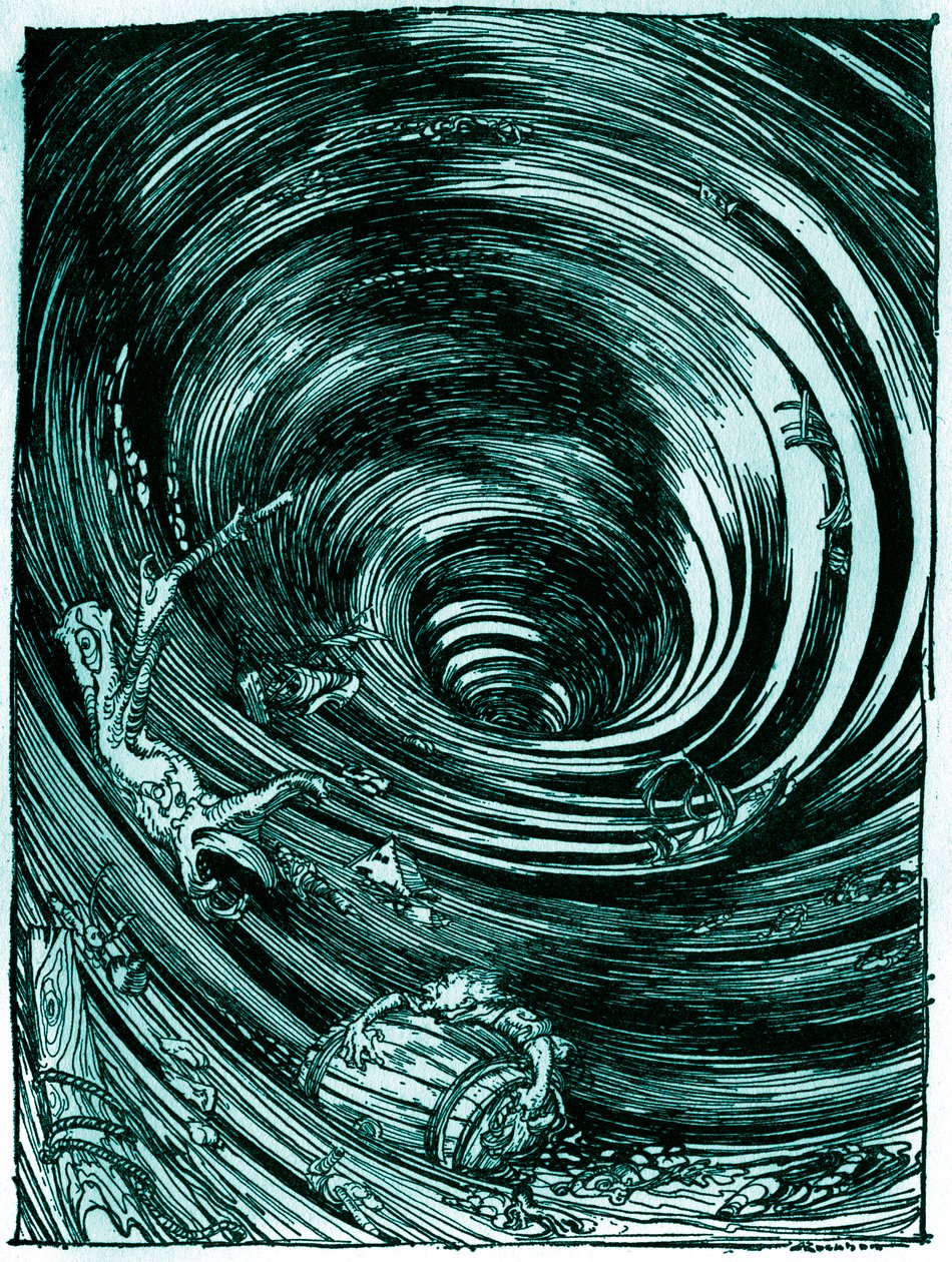 Un descenso al Maelström de Edgar Allan Poe de Arthur Rackham