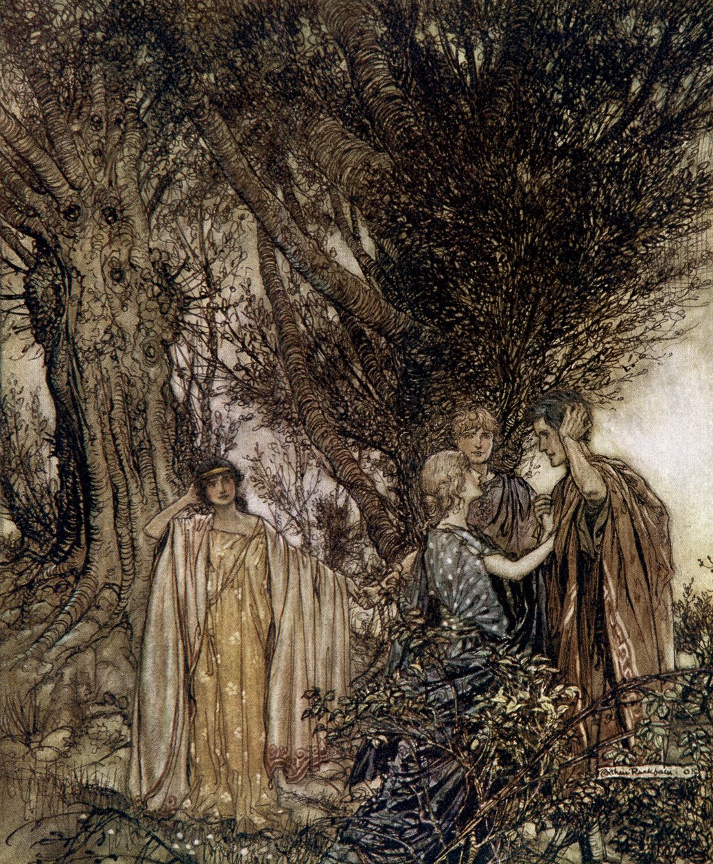 El sueño de una noche de verano de Arthur Rackham