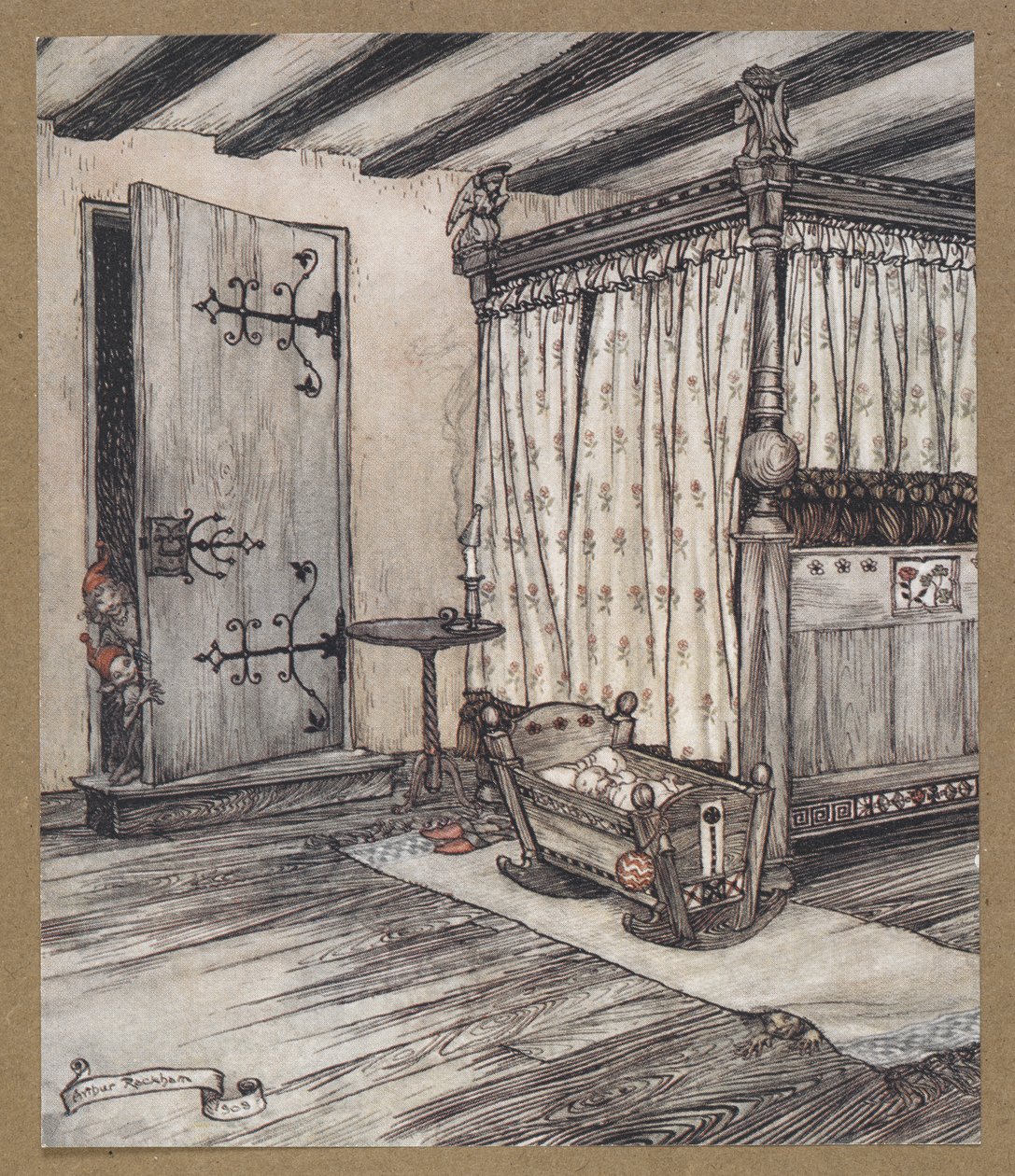 Casi la hora de las hadas".
Una escena de "Sueño de una noche de verano". de Arthur Rackham