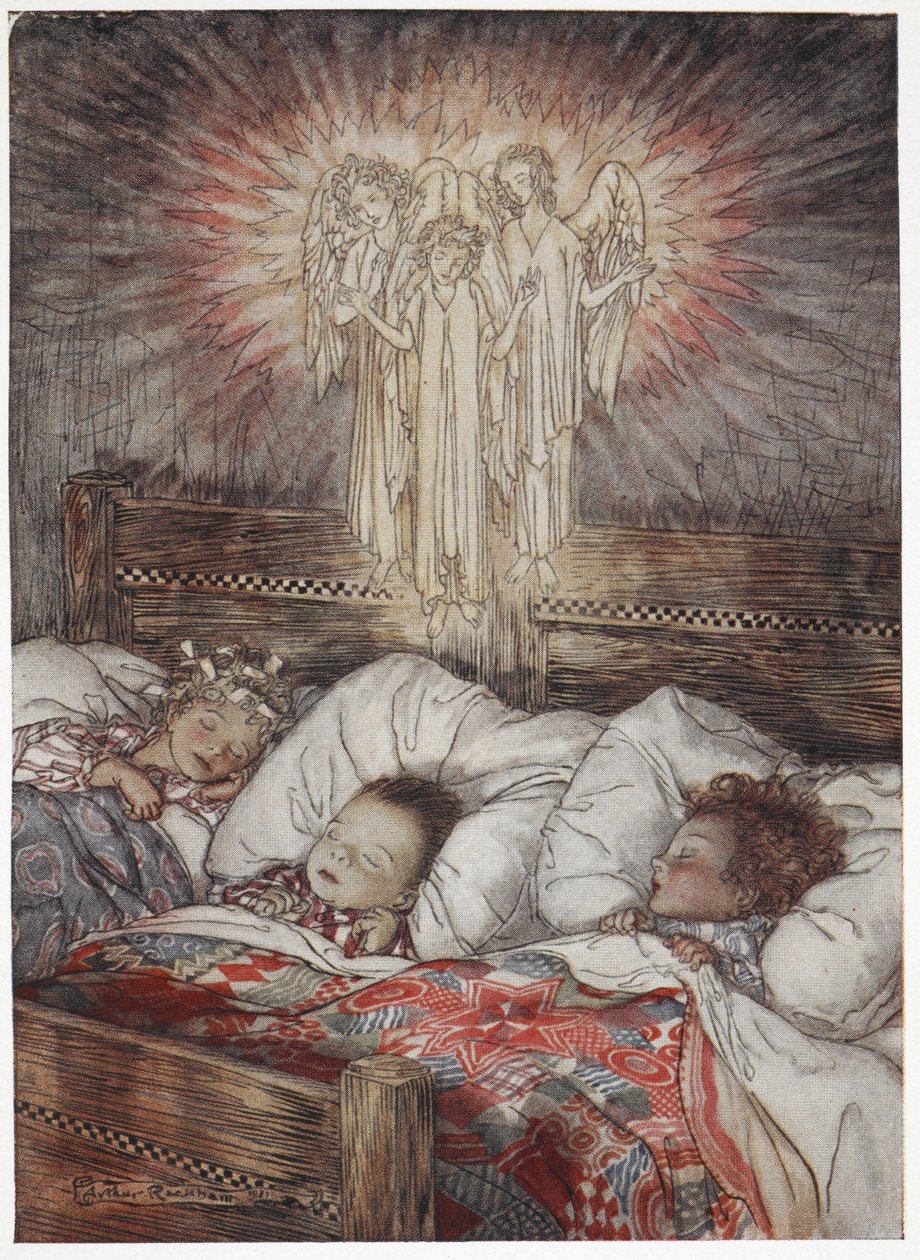 Niños dormidos y soñando de Arthur Rackham