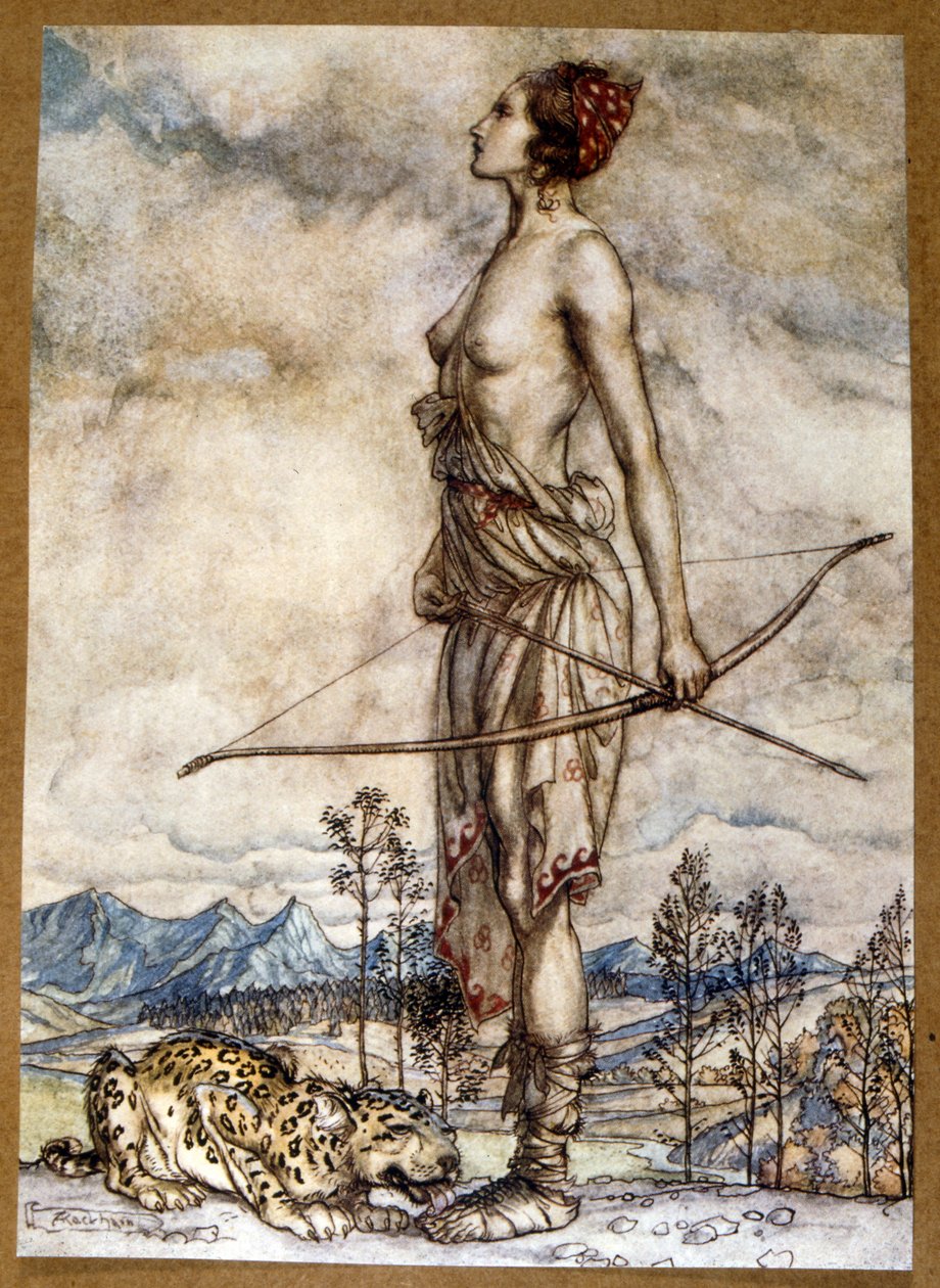 Comus, es una mascarada en honor a la castidad de Arthur Rackham