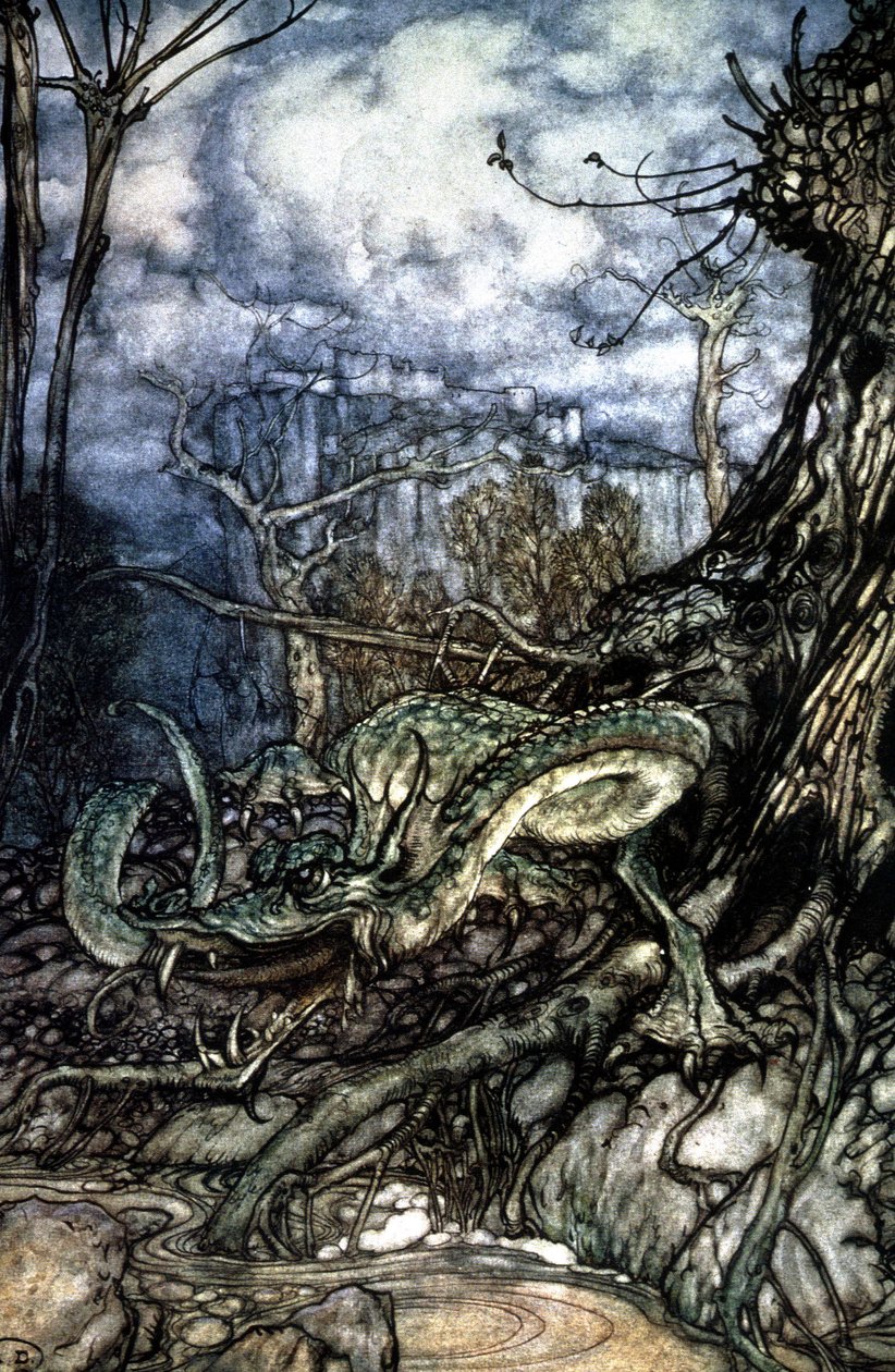 Dragón de Arthur Rackham
