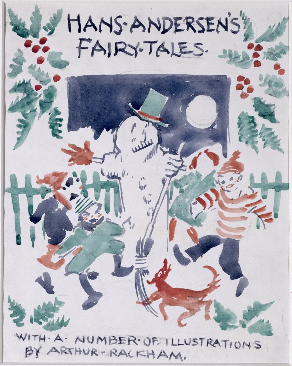 Boceto de Portada para Cuentos de Hans Andersen de Arthur Rackham