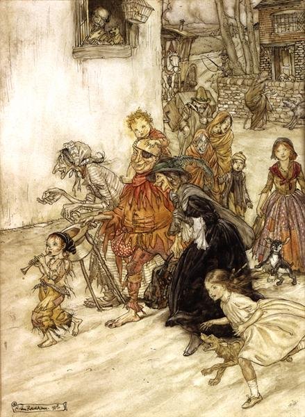 Ilustración para Madre Ganso de Arthur Rackham