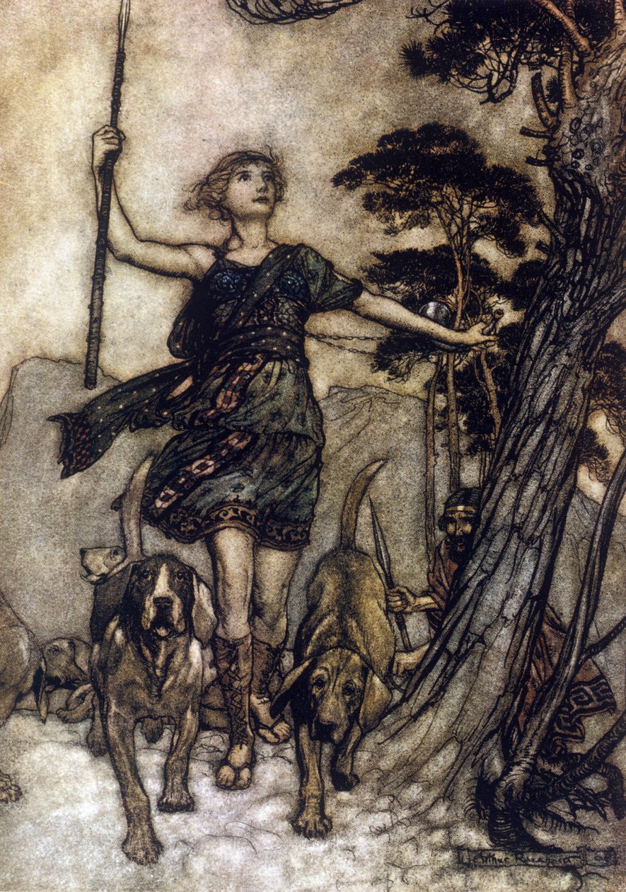 Ilustración de Arthur RACKHAM (1867-1939) para El sueño de una noche de verano de William SHAKESPEARE de Arthur Rackham