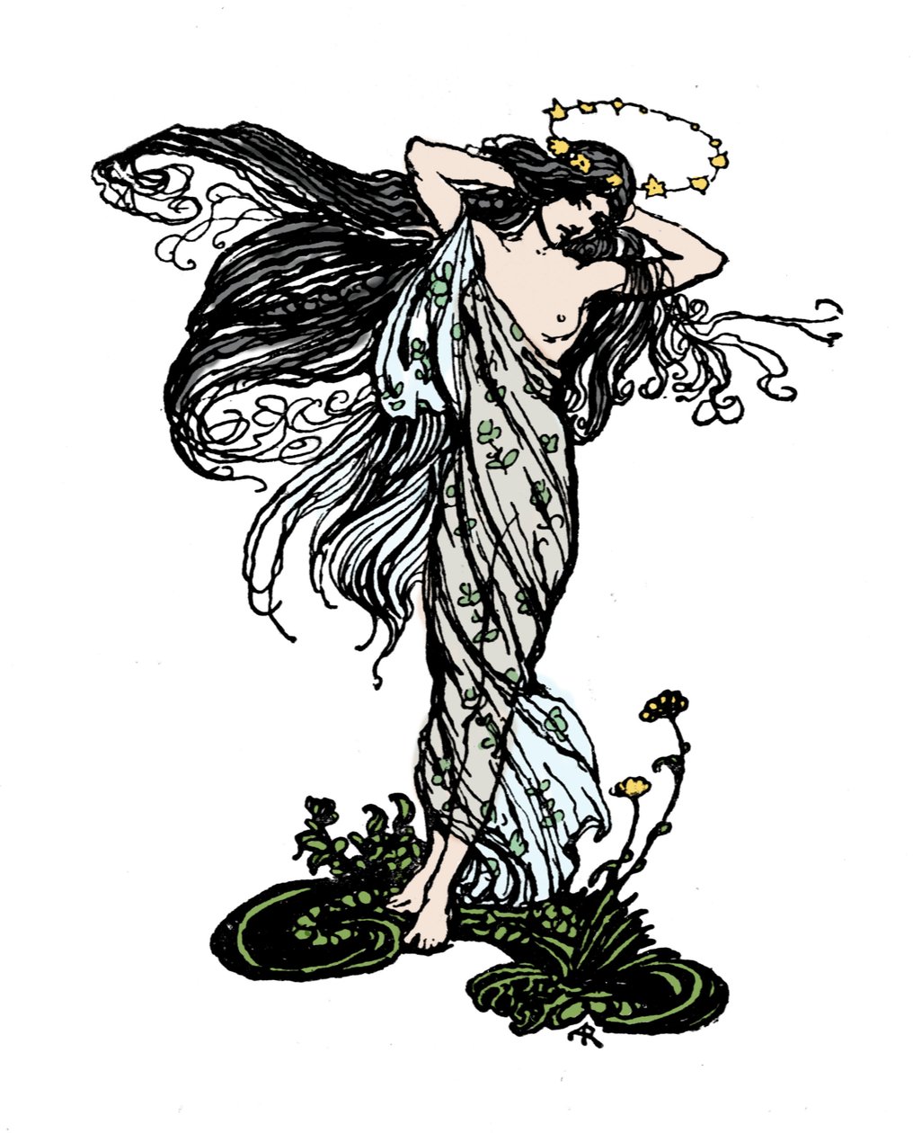 Ilustración para El sueño de una noche de verano de William SHAKESPEARE de Arthur Rackham