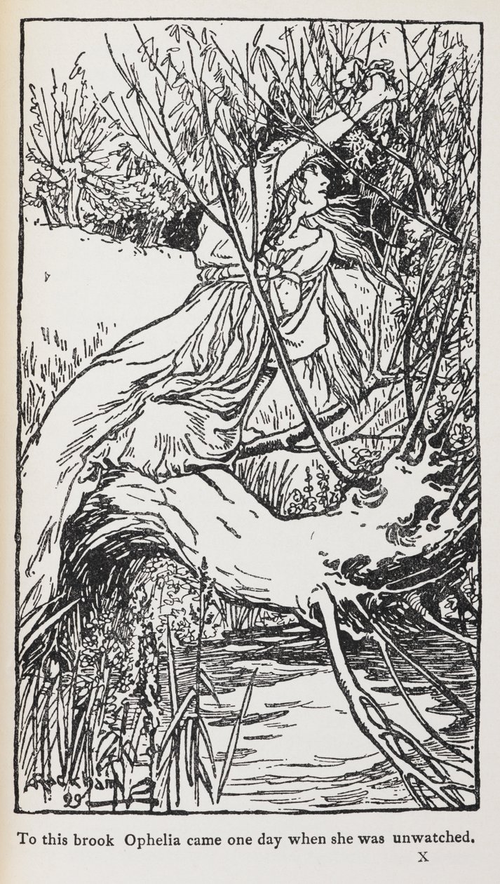 Ilustración de Hamlet de Arthur Rackham