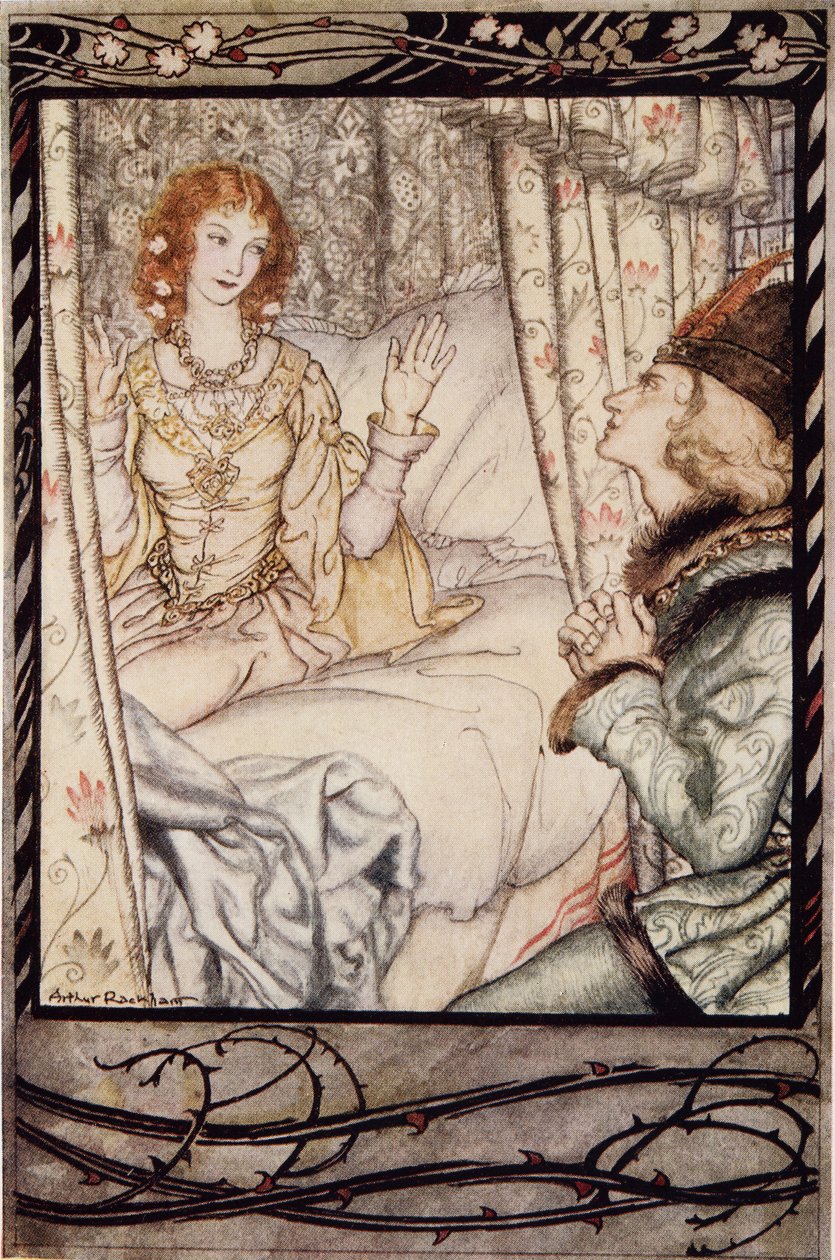 ¿Eres tú, mi príncipe? Te he esperado mucho tiempo, de The Arthur Rackham Fairy Book, pub. 1933 de Arthur Rackham