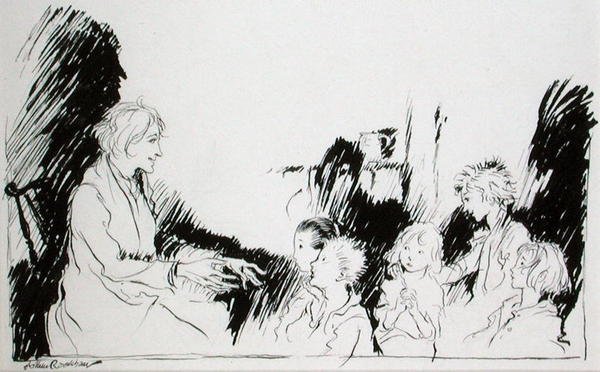 Largas historias de fantasmas, brujas e indios, ilustración de 