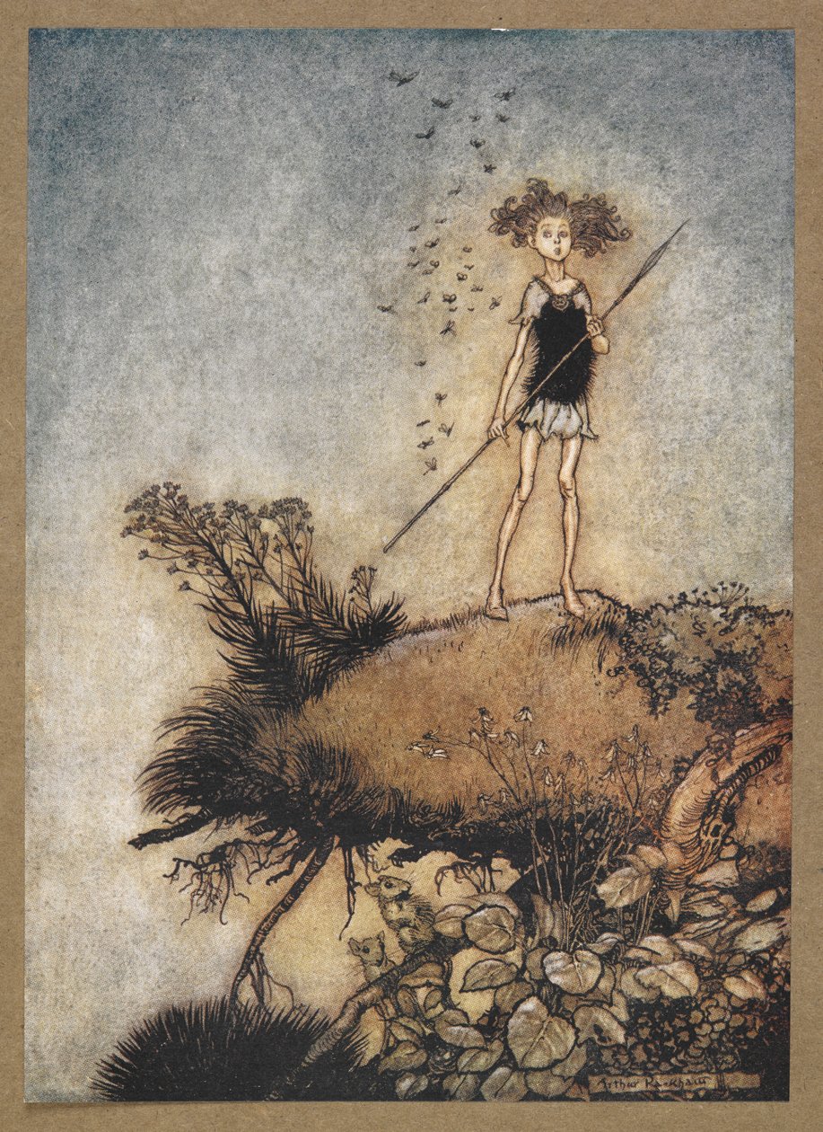 Un solo centinela".
Oberon. Una escena de "Sueño de una noche de verano". de Arthur Rackham