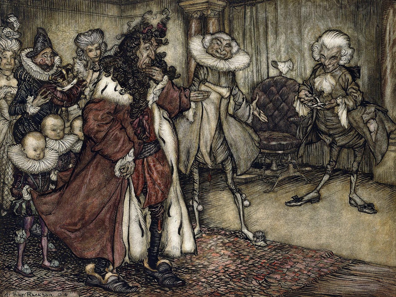 Preparando al rey de Arthur Rackham