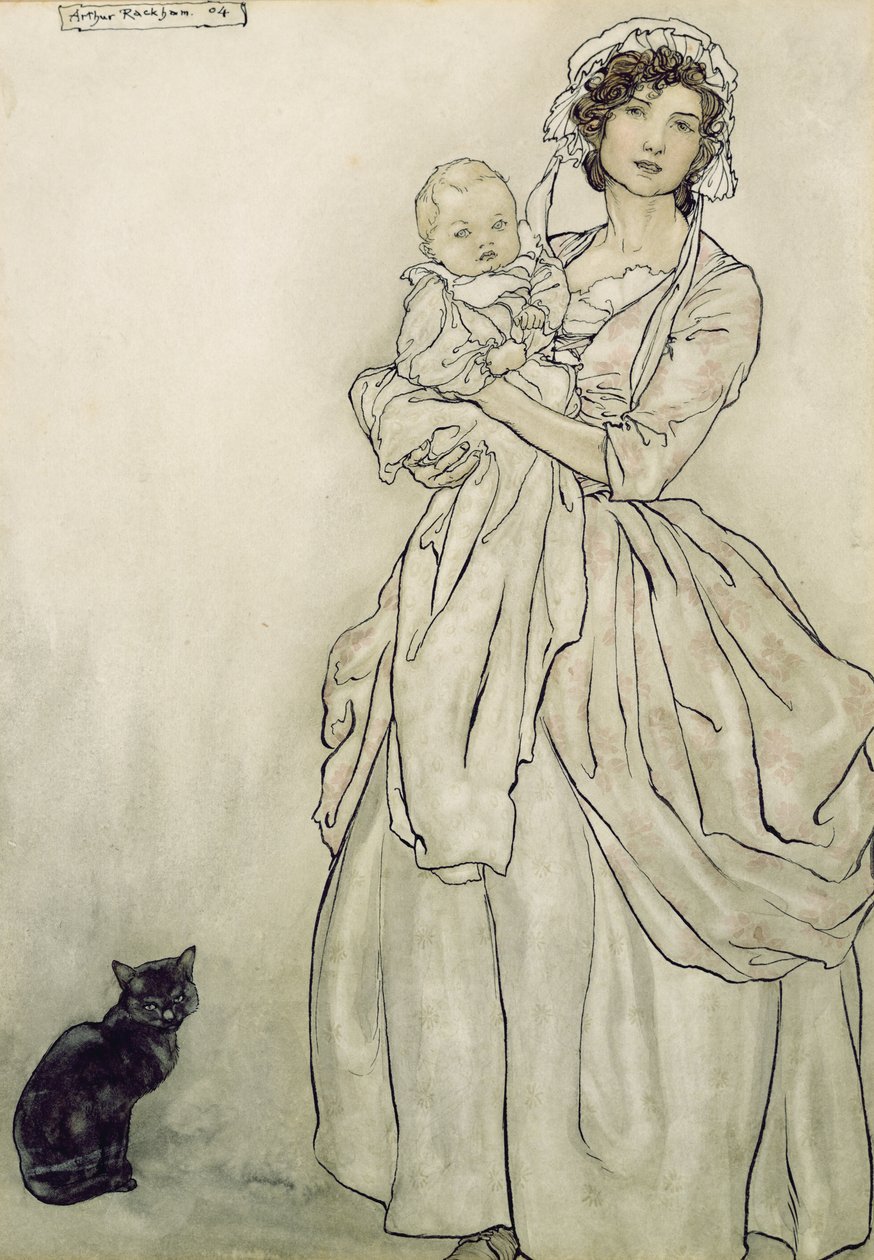 La hija y el nieto de Rip, 1904 de Arthur Rackham