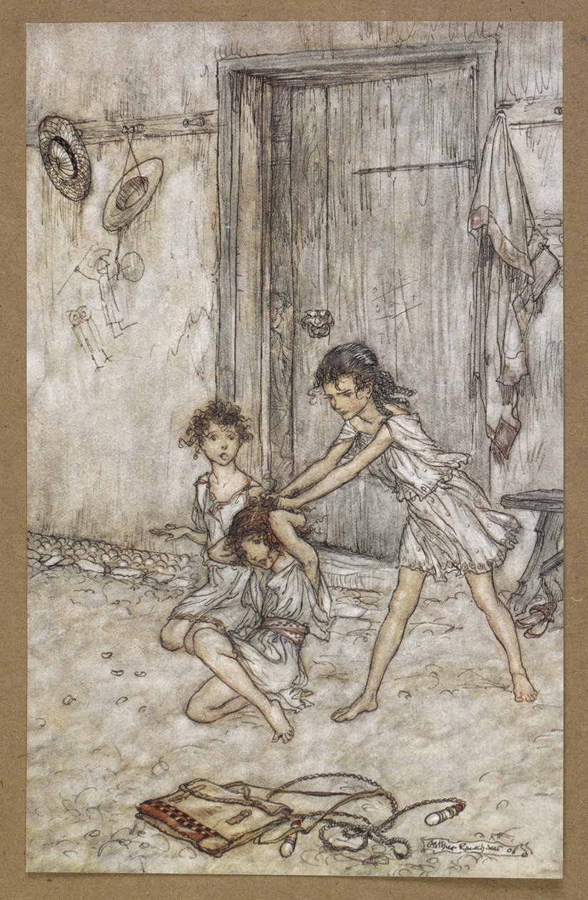 Era una zorra cuando iba a la escuela".
Una escena de "El sueño de una noche de verano". de Arthur Rackham