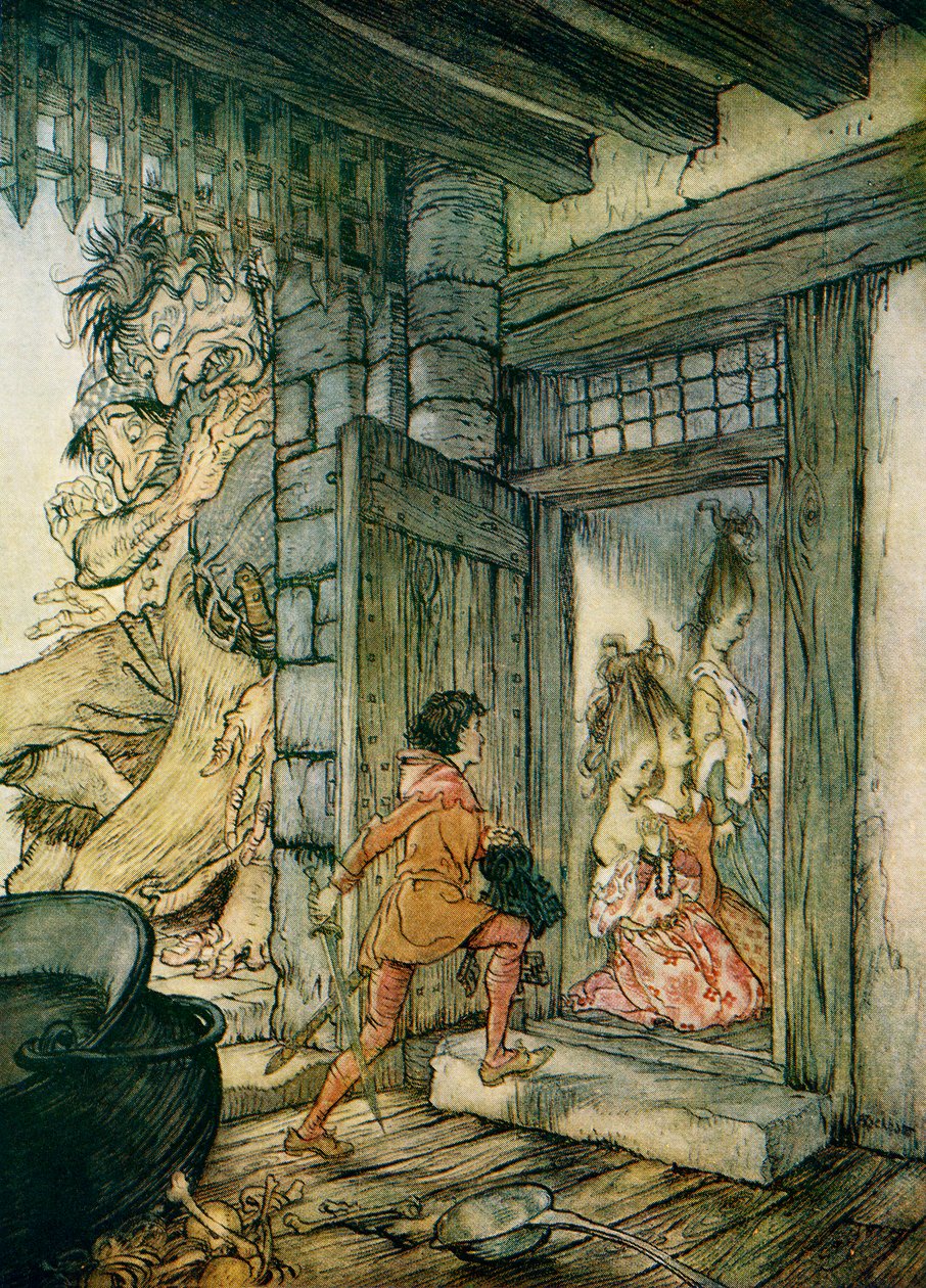 Tomando las llaves del castillo Jack abrió todas las puertas, ilustración de 