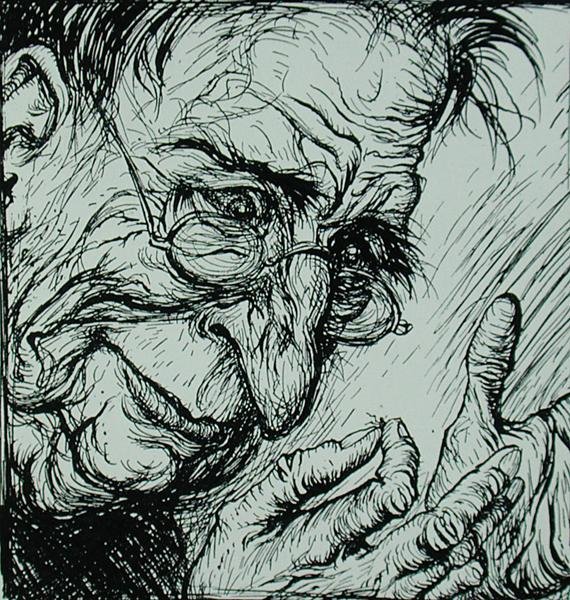 La pulga y el hombre, ilustración de 