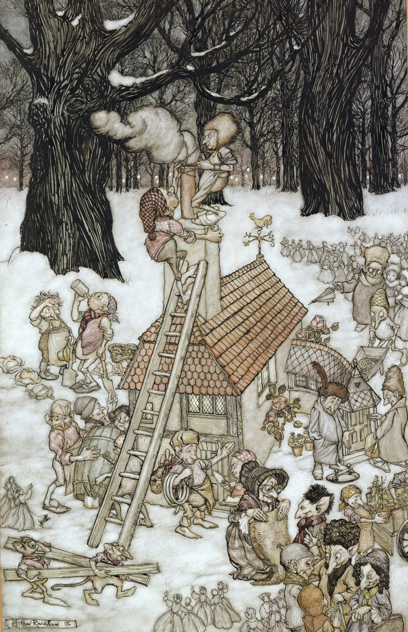 La casa construida para Maimie, 1906 de Arthur Rackham