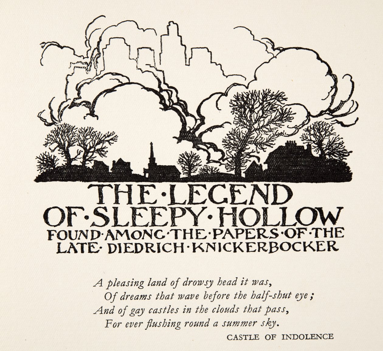 La leyenda de Sleepy Hollow, de La leyenda de Sleepy Hollow de Washington Irving (1783 - 1859), pub. 1928 de Arthur Rackham