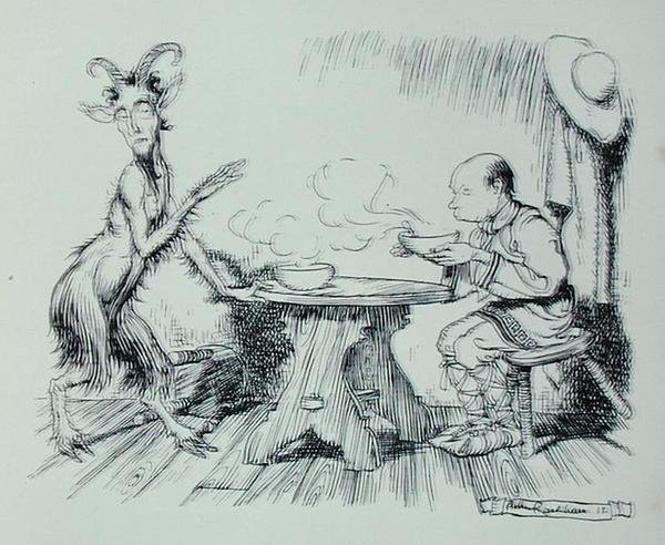 El hombre y la cabra, ilustración de 