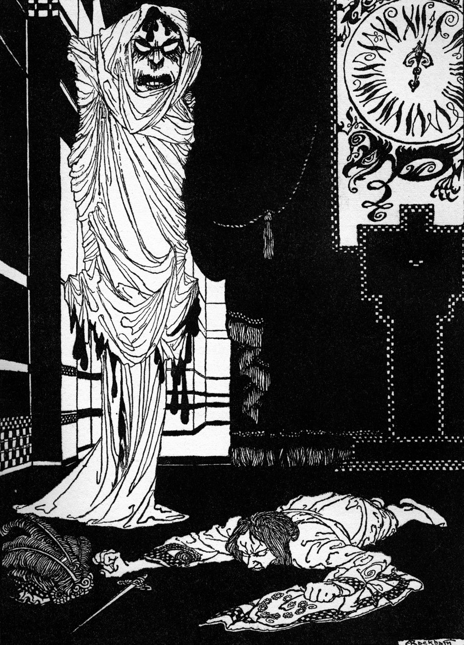 La máscara de la Muerte Roja de Arthur Rackham