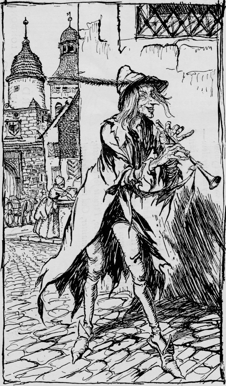 El Flautista de Hamelín de Arthur Rackham