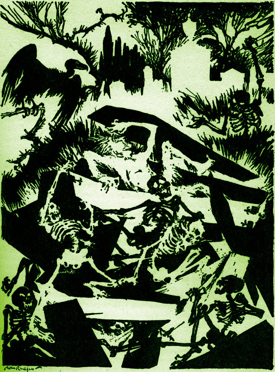 El entierro prematuro de Edgar Allan Poe de Arthur Rackham