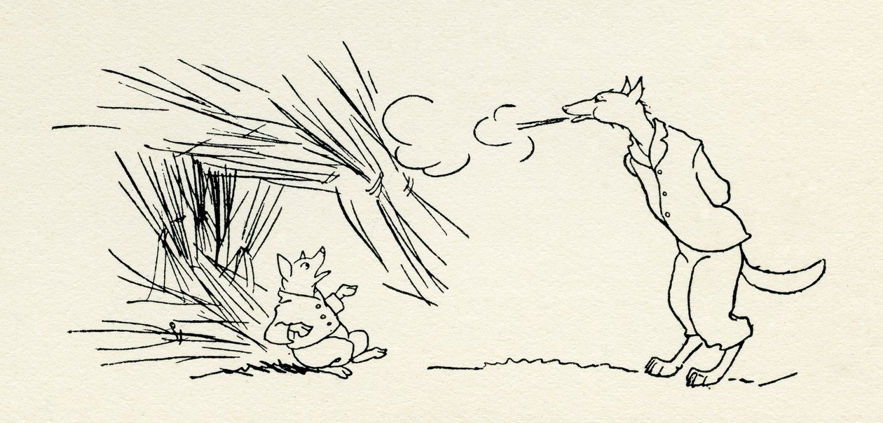 Los tres cerditos de Arthur Rackham