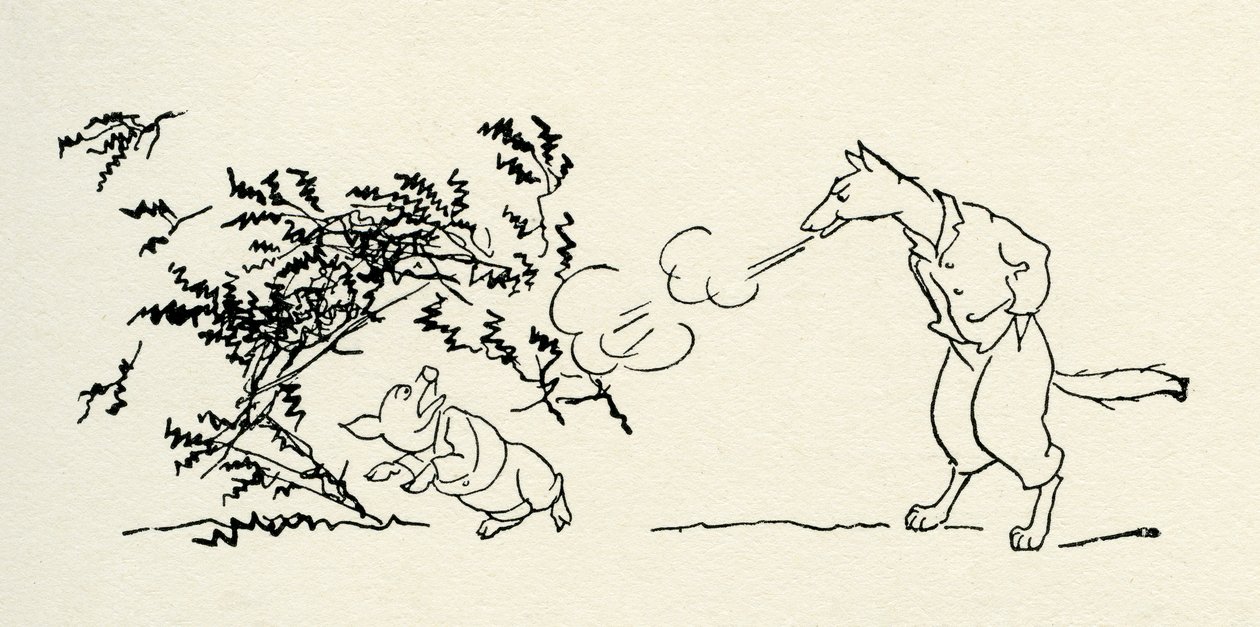Los tres cerditos de Arthur Rackham