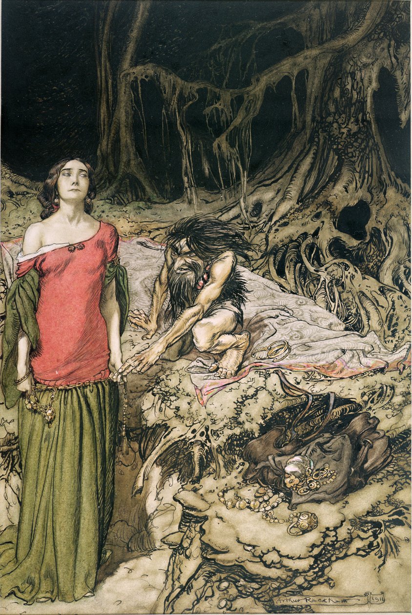El cortejo de Grimhilde, la madre de Hagen de 